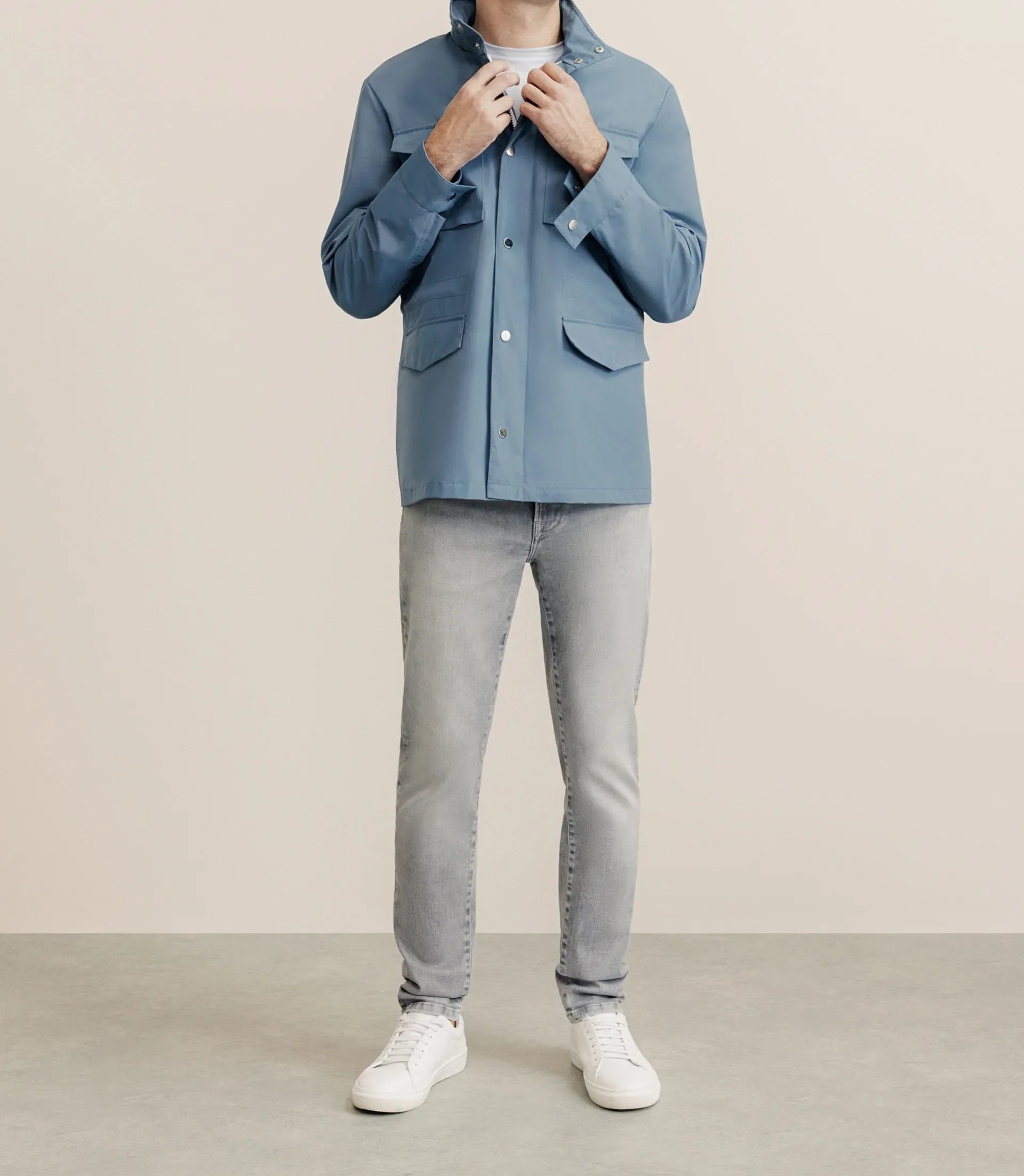 Blouson parka technique indigo - IZAC