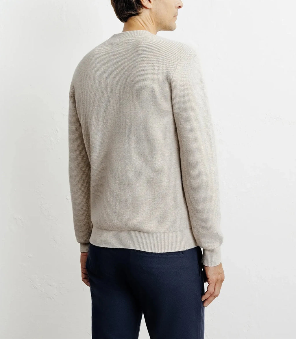 Pull col rond beige - IZAC