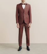 Costume 3 pièces terracotta - IZAC