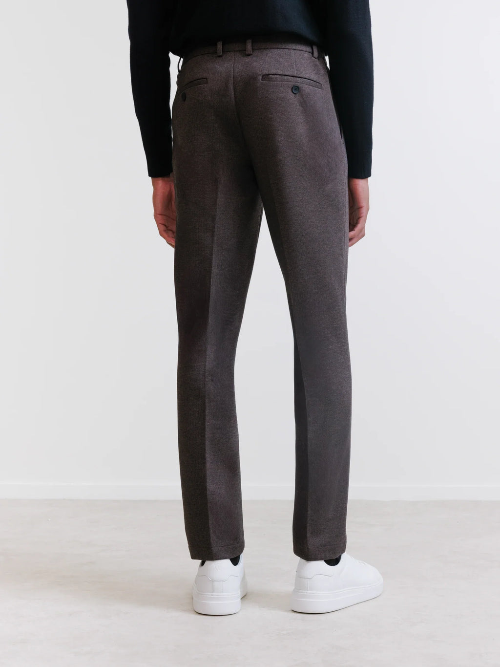 Pantalon ville en maille marron - IZAC