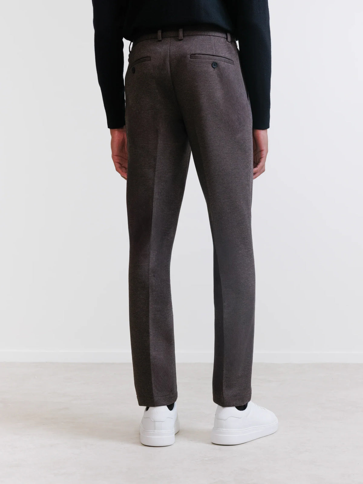 Pantalon ville en maille marron - IZAC