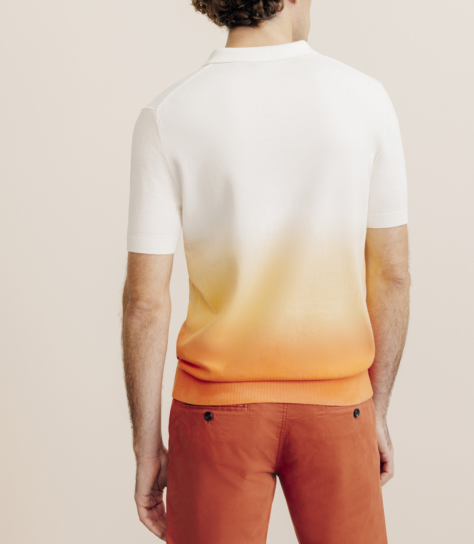 Polo en maille dégradé pêche - IZAC