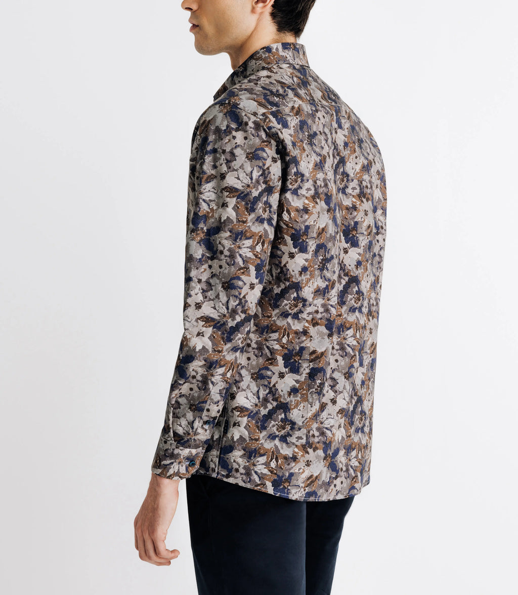 Chemise imprimée grise - IZAC