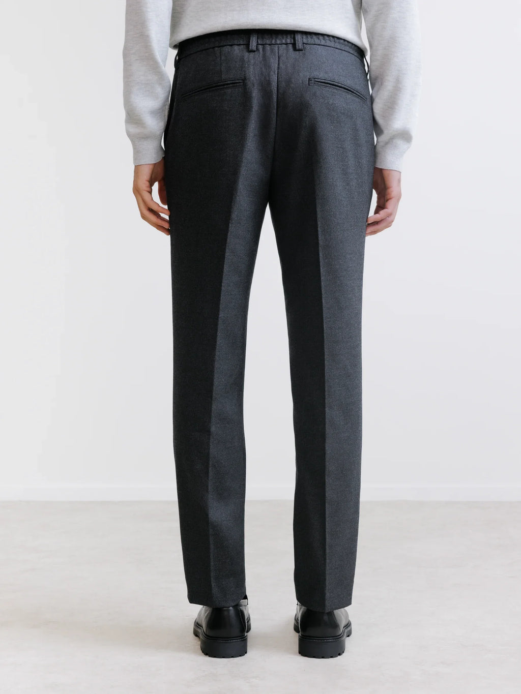 Pantalon ville en flanelle grise - IZAC