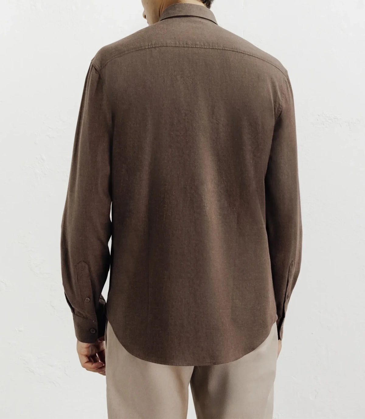 Chemise casual avec col boutonné marron - IZAC
