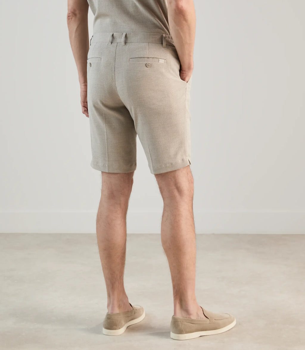 Bermuda à taille élastiquée beige - IZAC