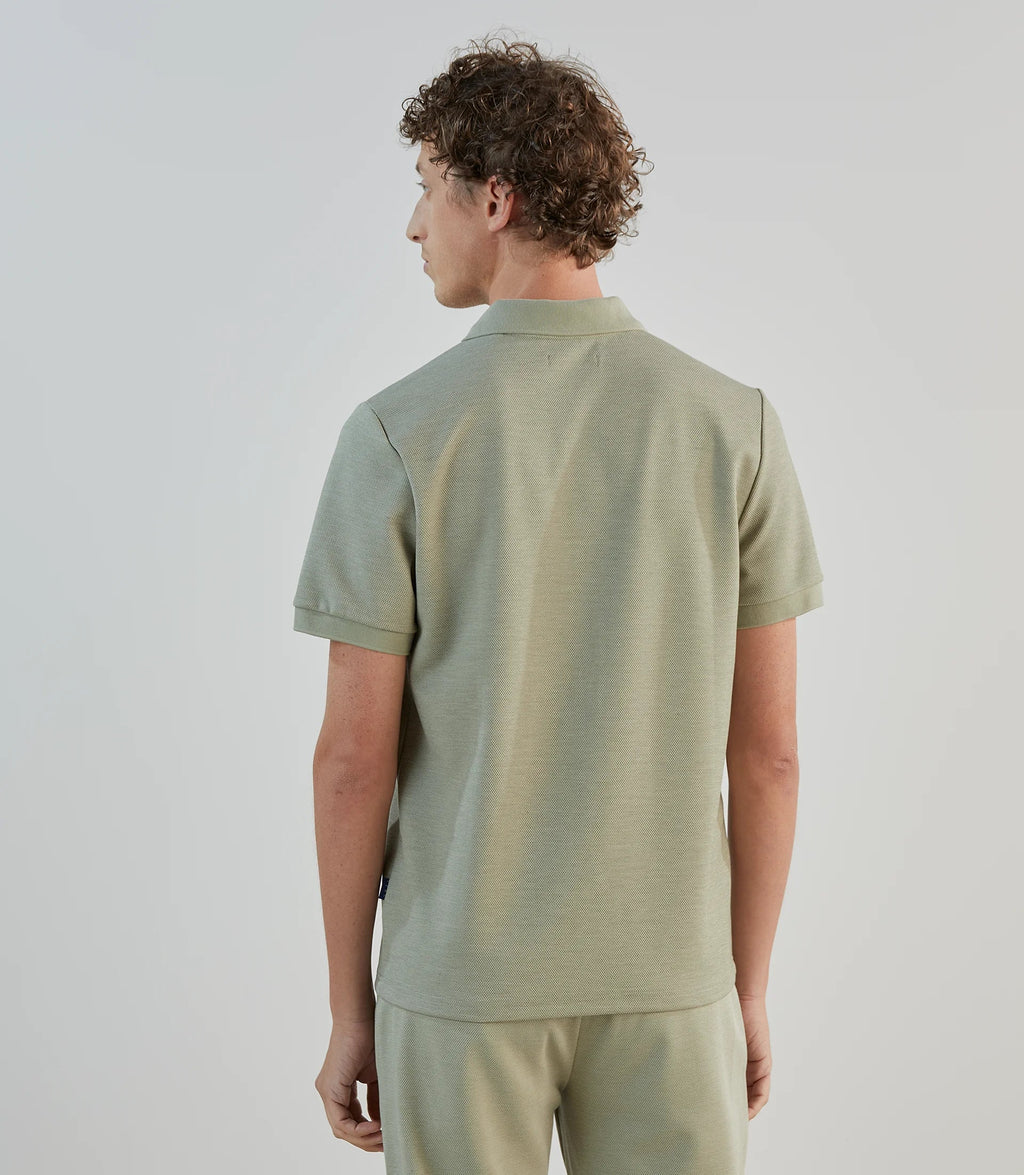 Polo col ouvert kaki - IZAC