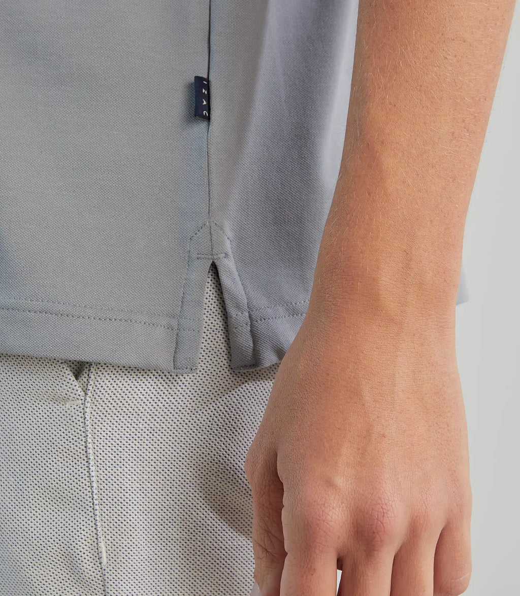 Polo piqué bleu gris clair - IZAC