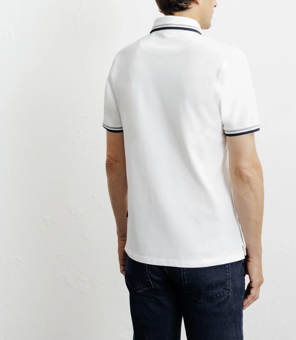 Polo piqué boutonné blanc - IZAC