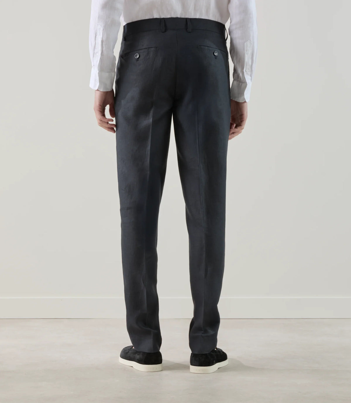 Pantalon ville 100% lin noir - IZAC