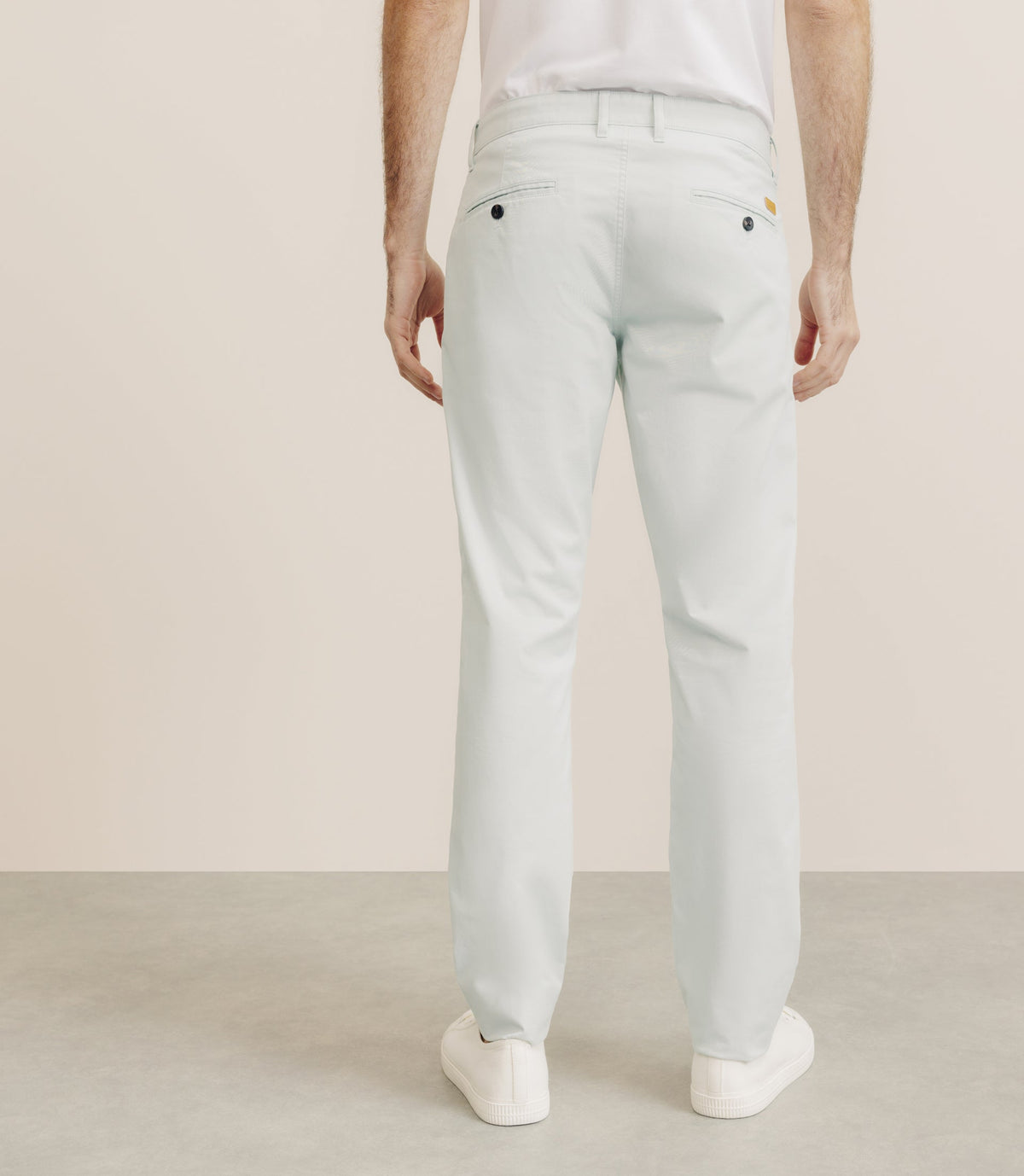 Pantalon en coton stretch vert - IZAC