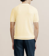 Polo col ouvert en maille jaune - IZAC