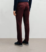 Pantalon coton stretch bordeaux - IZAC