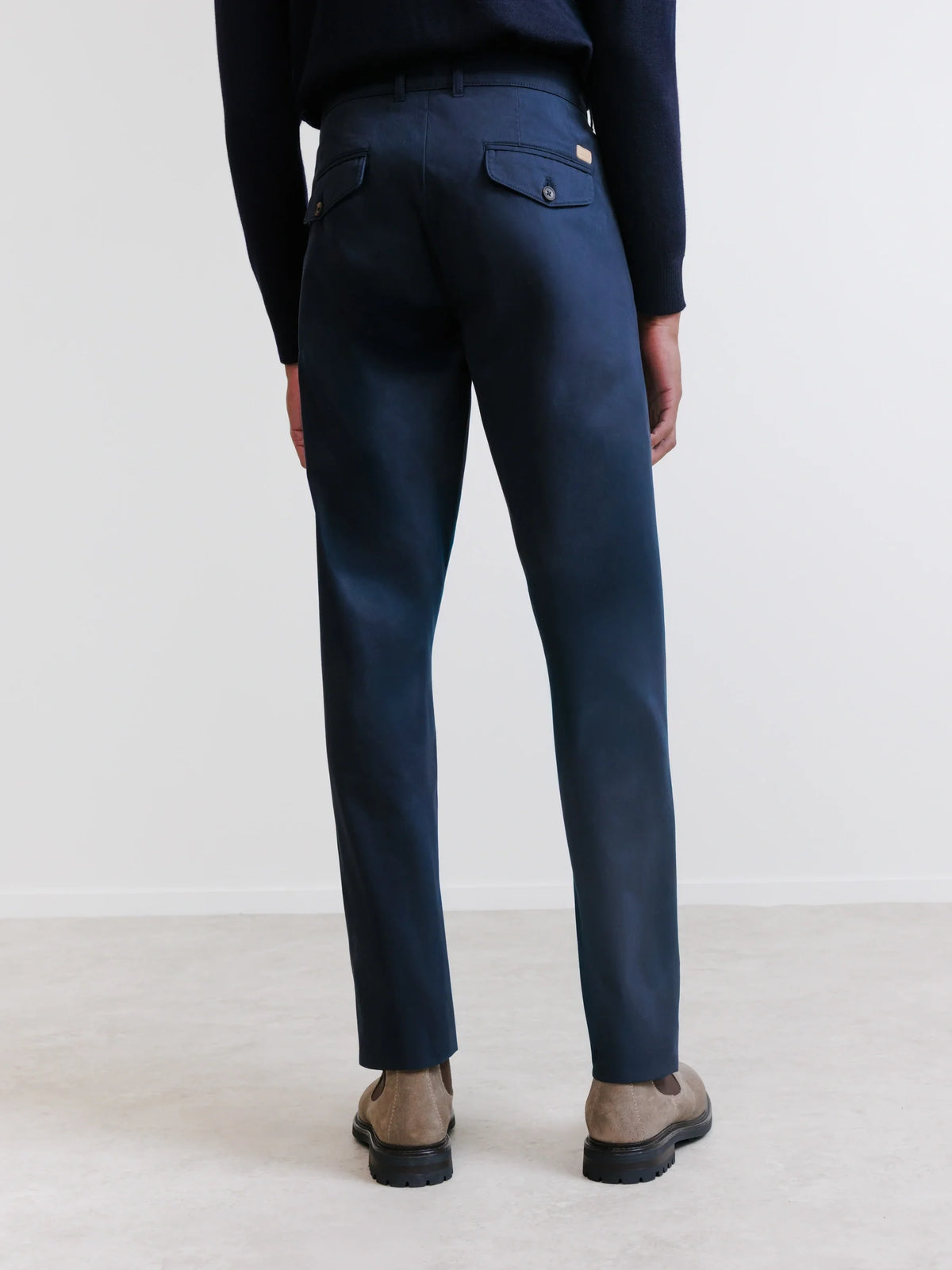 Pantalon chino à plis marine - IZAC