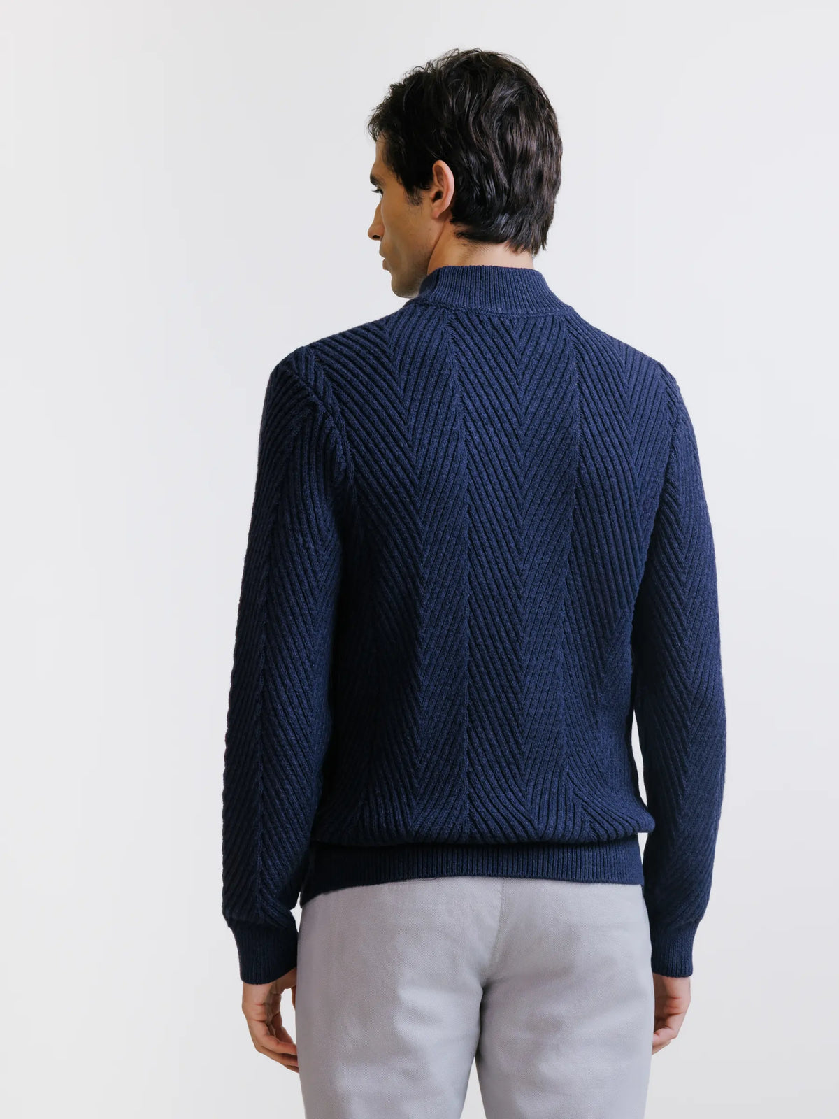 Pull col cheminée marine - IZAC