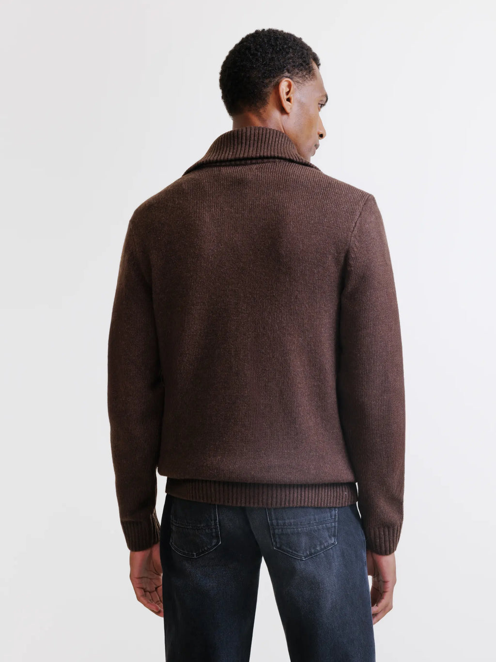 Pull col camionneur chocolat - IZAC