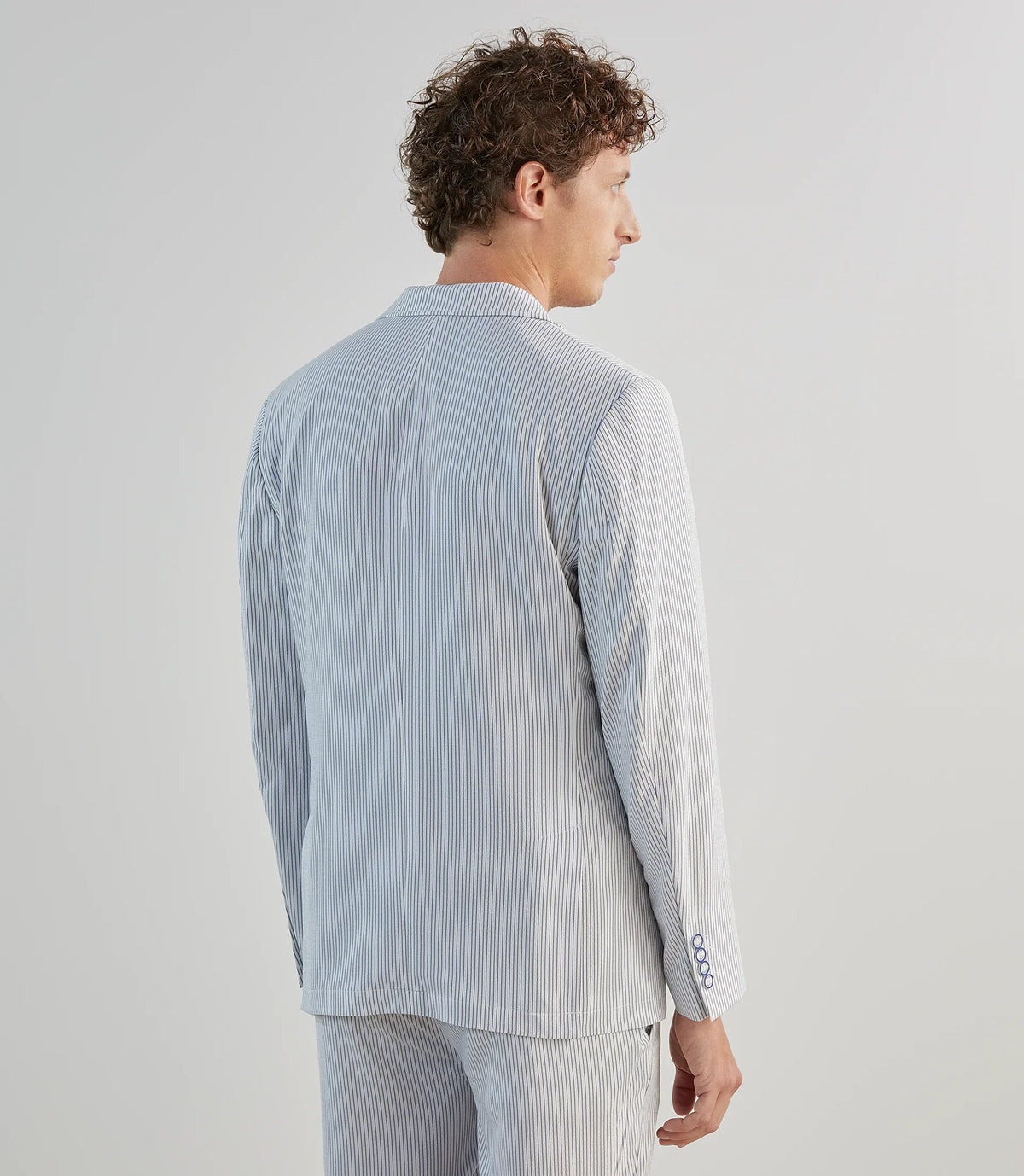 Veste ville seersucker bleu - IZAC