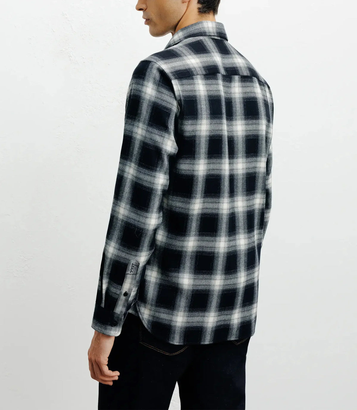 Chemise casual à petits carreaux marine - IZAC
