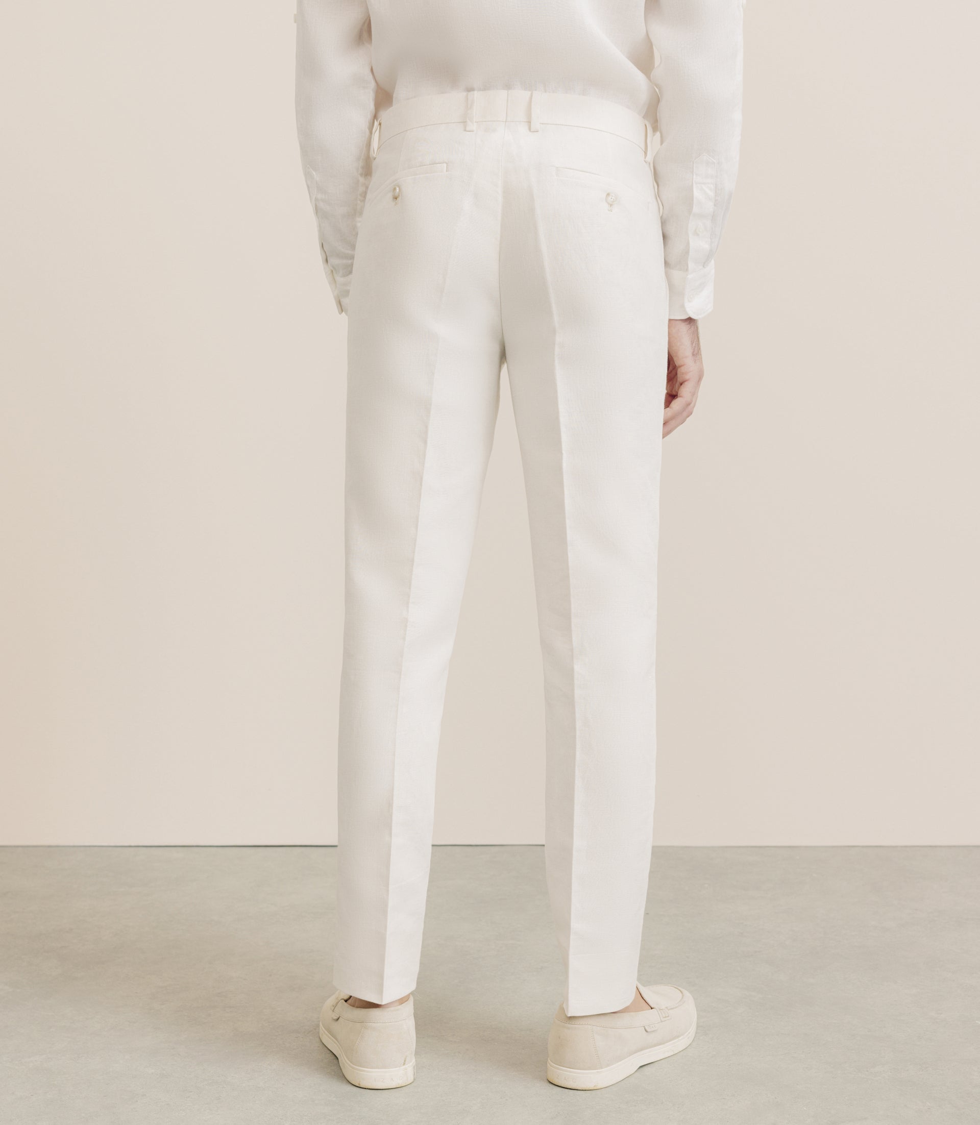 Pantalon en coton et lin écru - IZAC