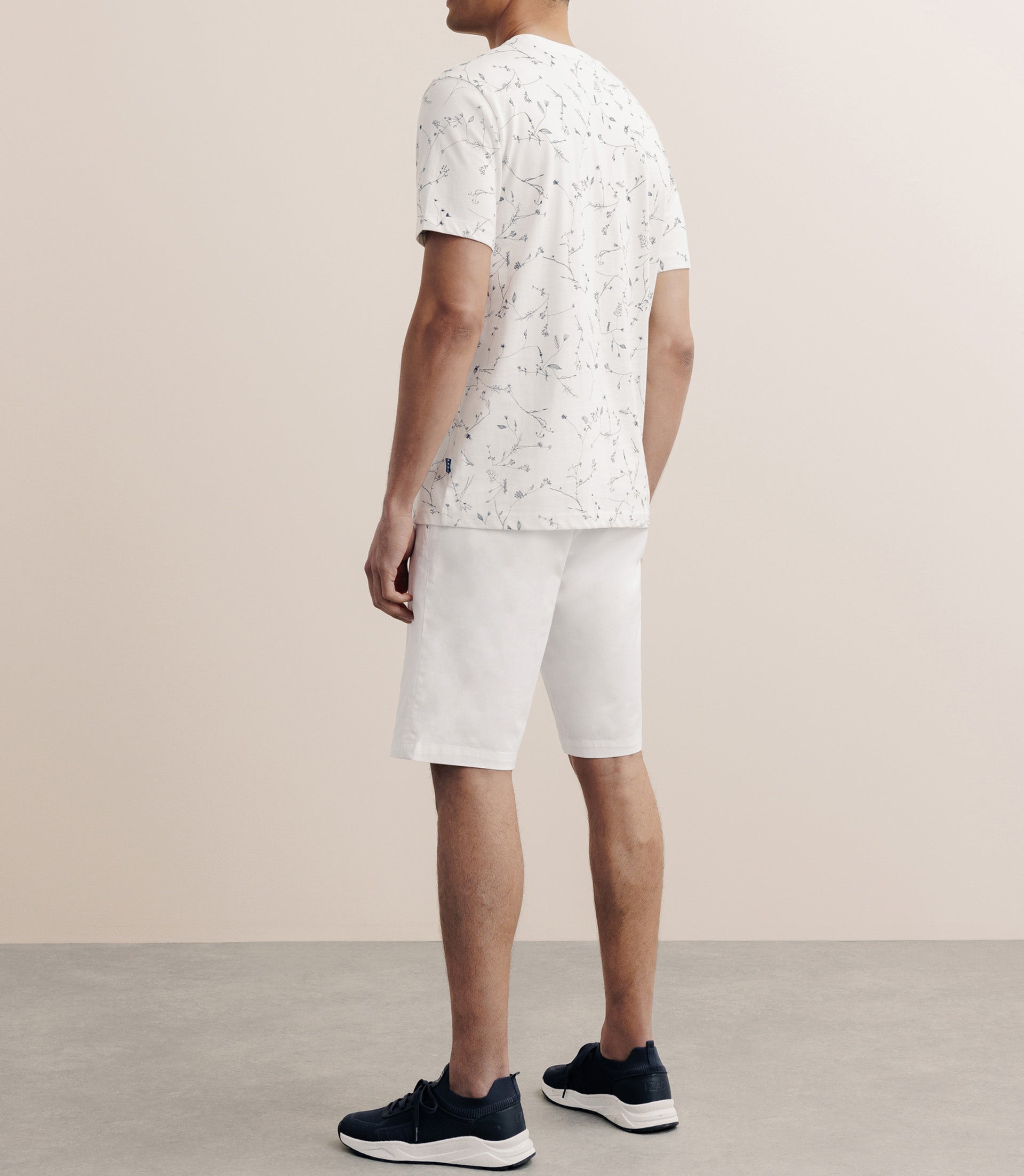 T-shirt à fleurs blanc - IZAC