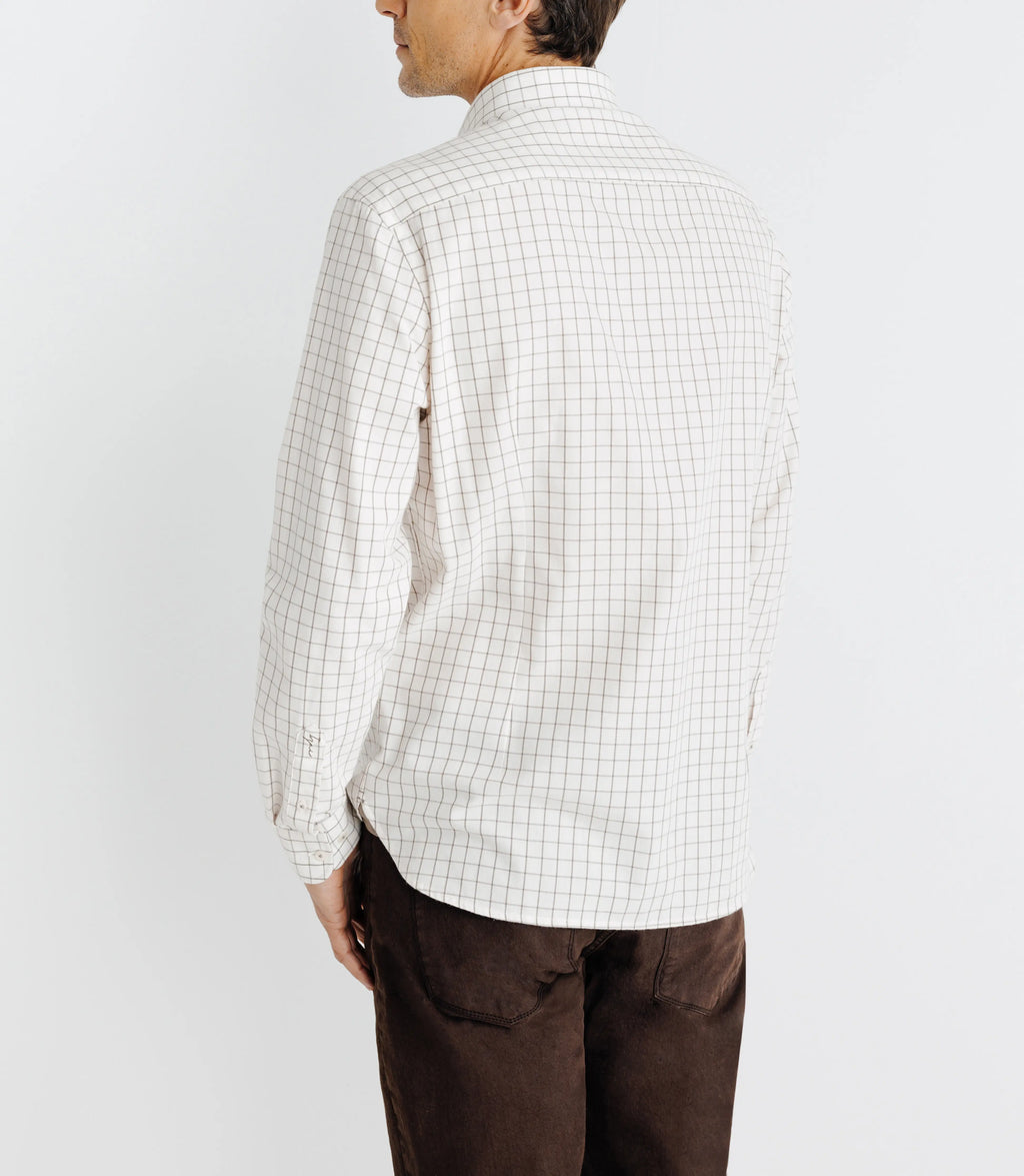 Chemise avec carreaux beige - IZAC