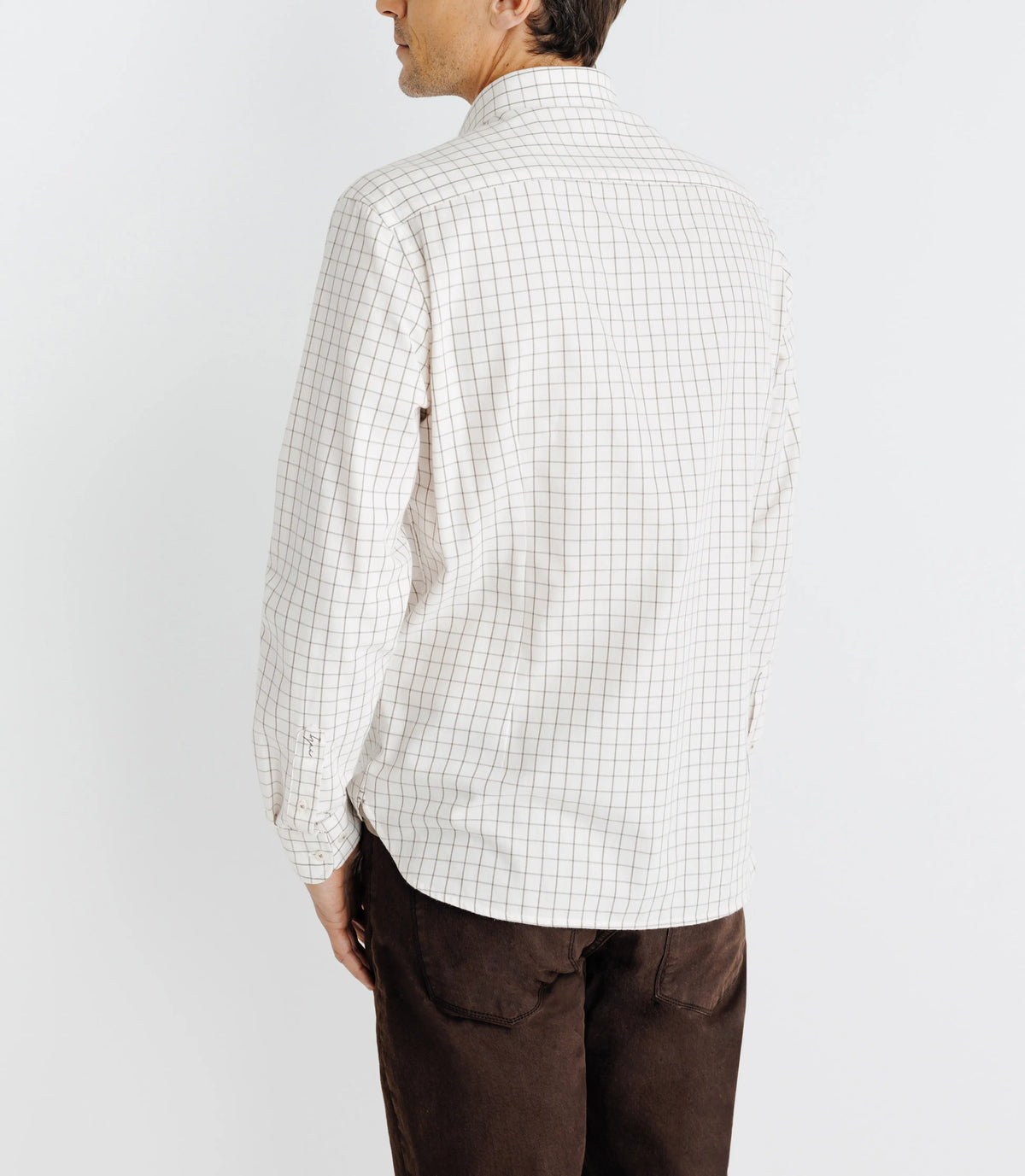 Chemise avec carreaux beige - IZAC
