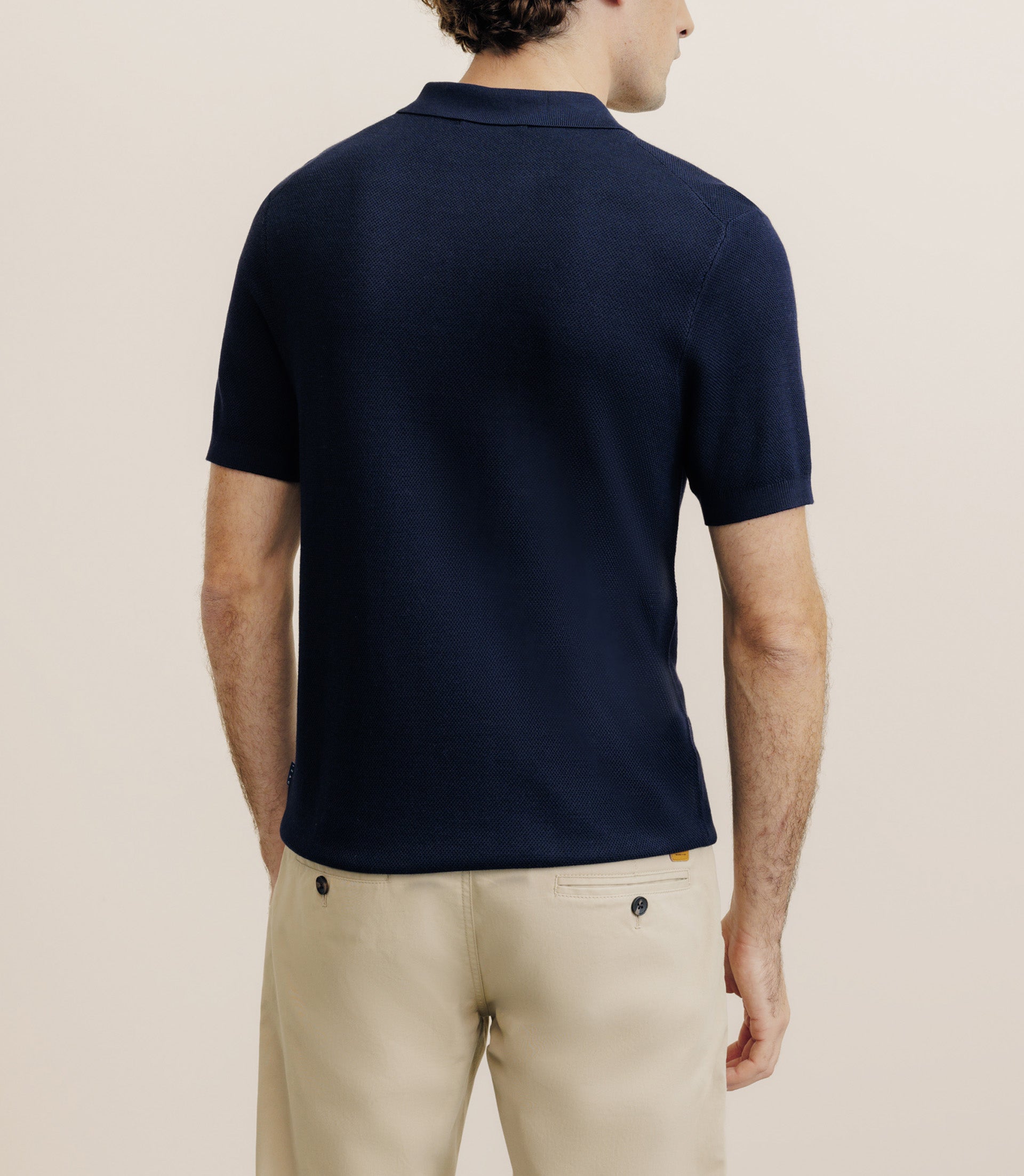 Polo col zip marine - IZAC