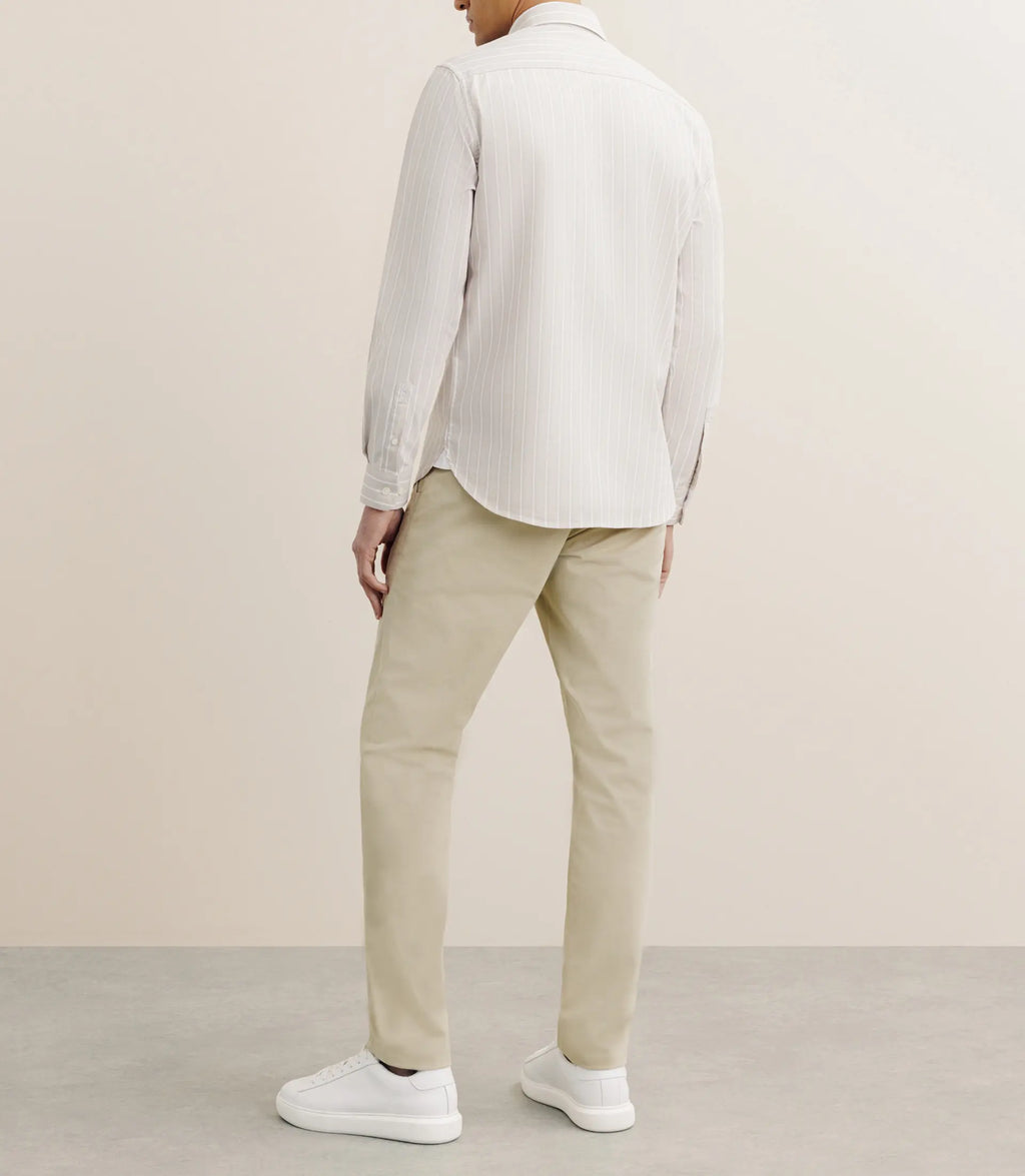 Chemise regular rayée beige - IZAC