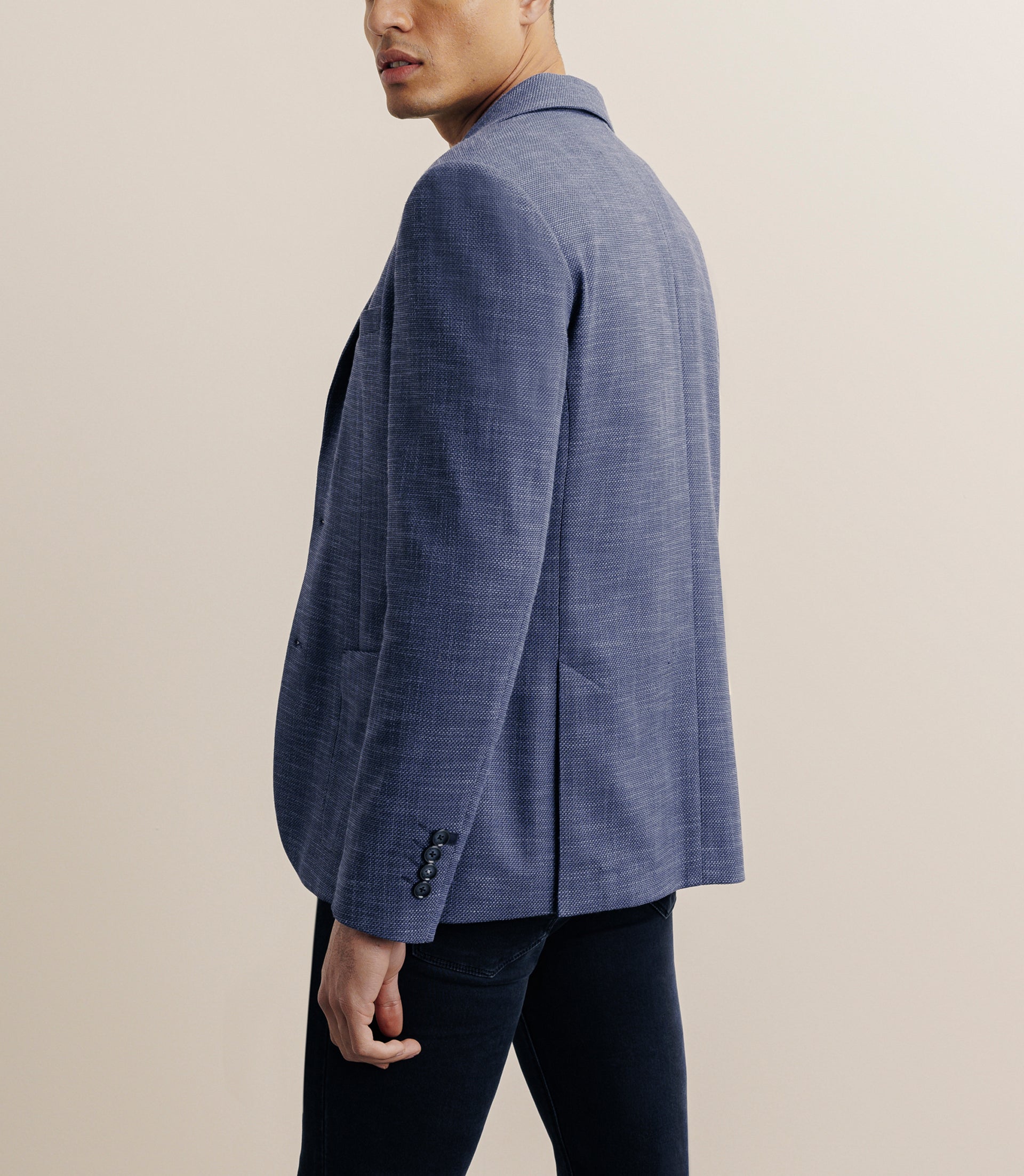 Veste casual 2 boutons bleue - IZAC