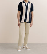 Polo chemise boutonné marine - IZAC