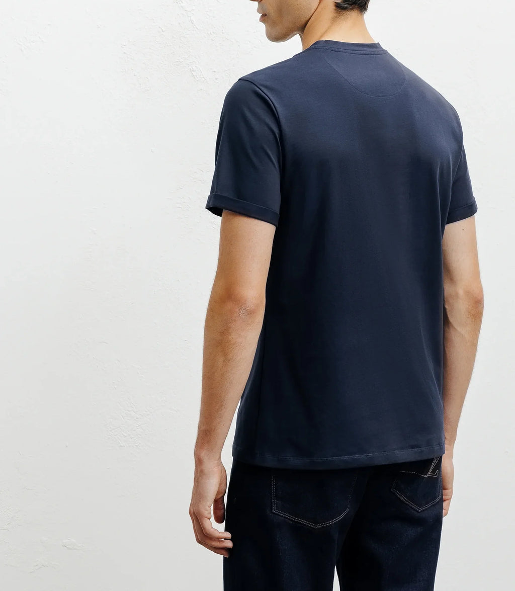 T-shirt col V marine - IZAC