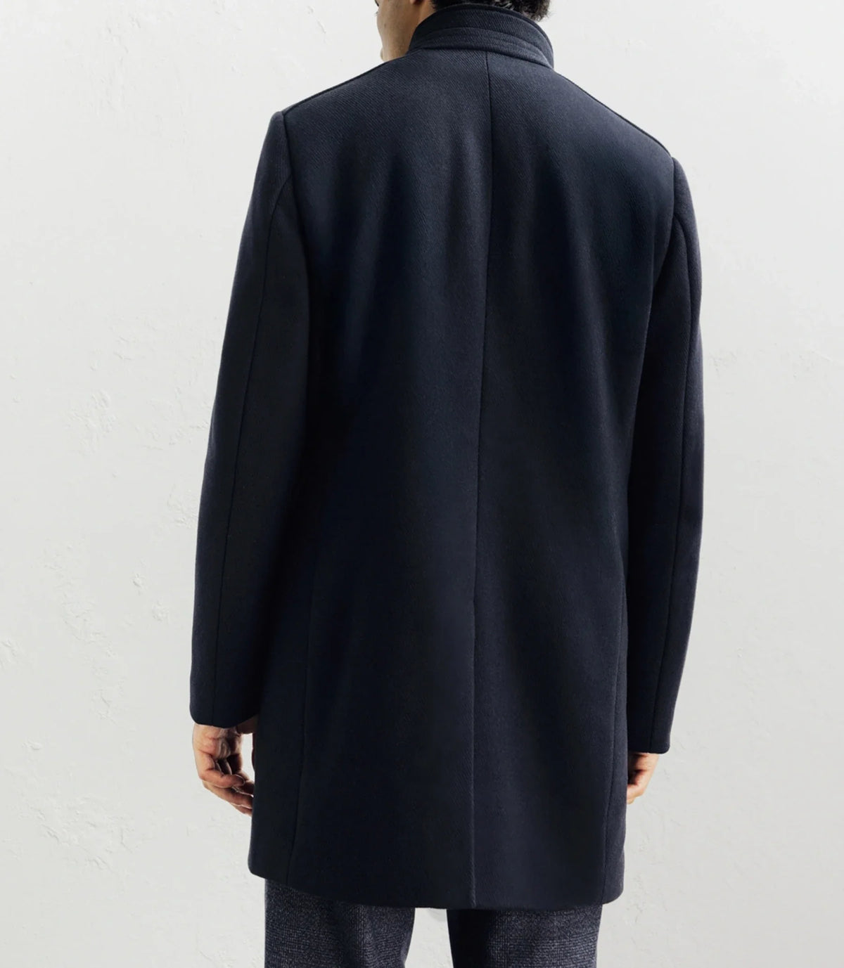 Manteau ville en laine marine - IZAC