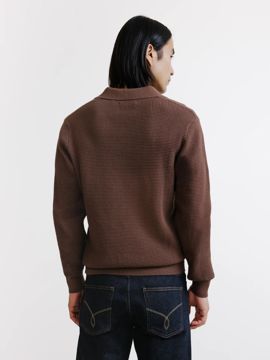 Pull à jeux de points tabac - IZAC