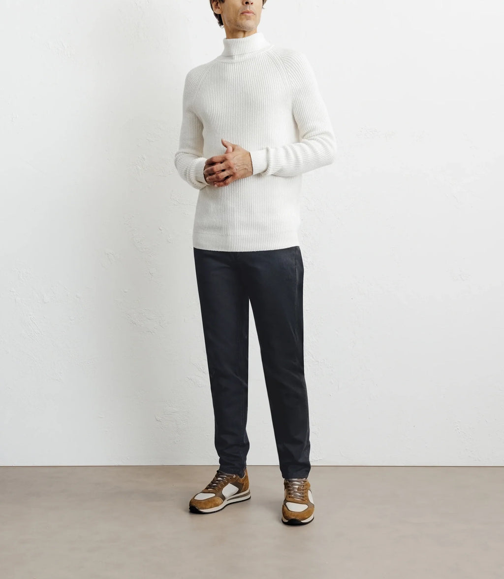 Pull col roulé uni écru - IZAC