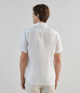 Chemise casual 100% lin blanche - IZAC