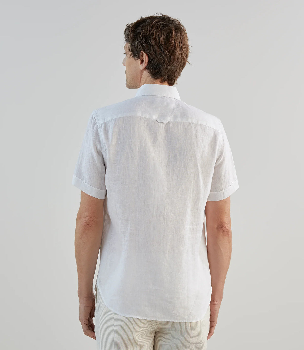 Chemise casual 100% lin blanche - IZAC