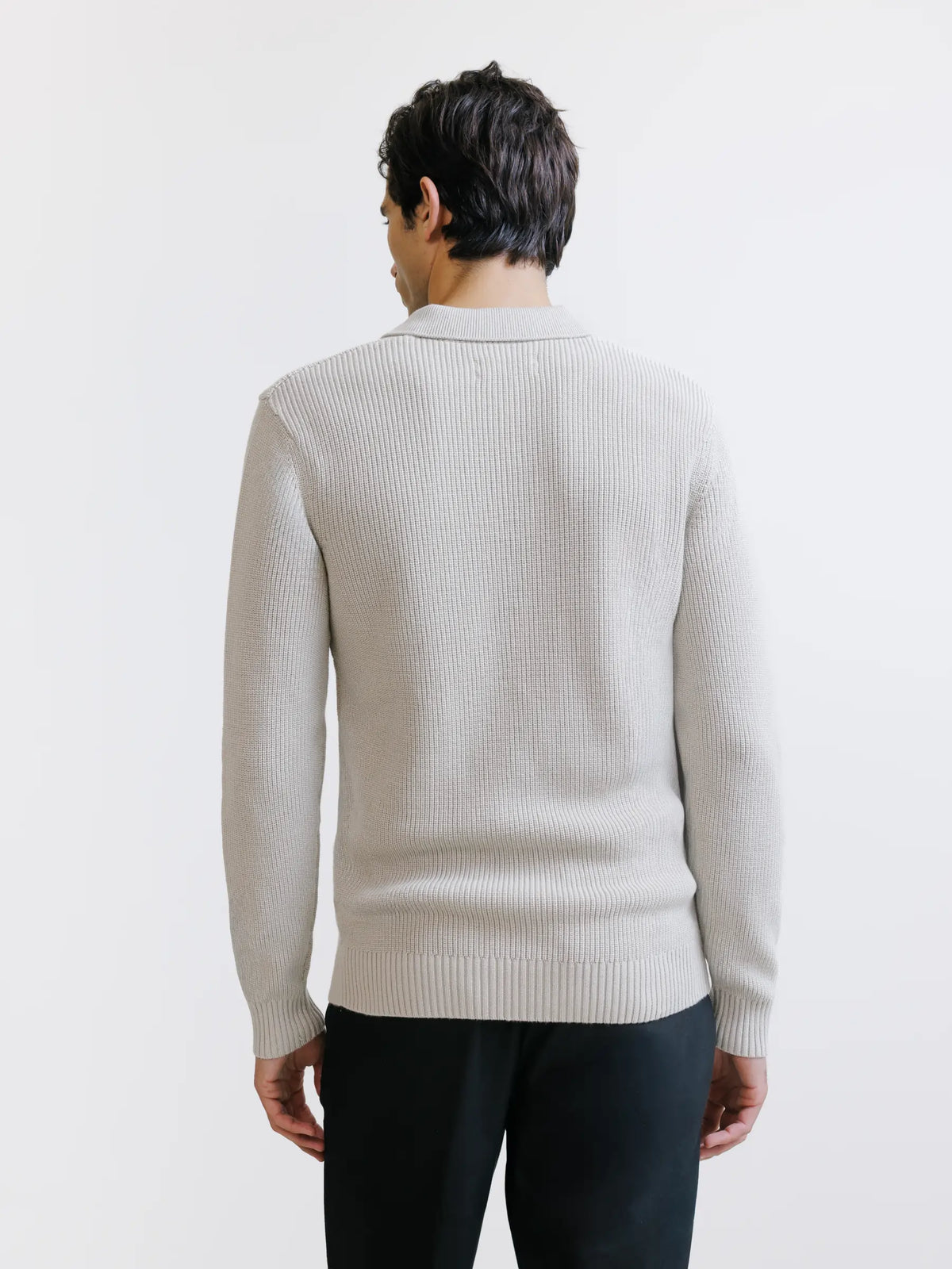 Pull col polo ouvert 1 bouton mastic - IZAC