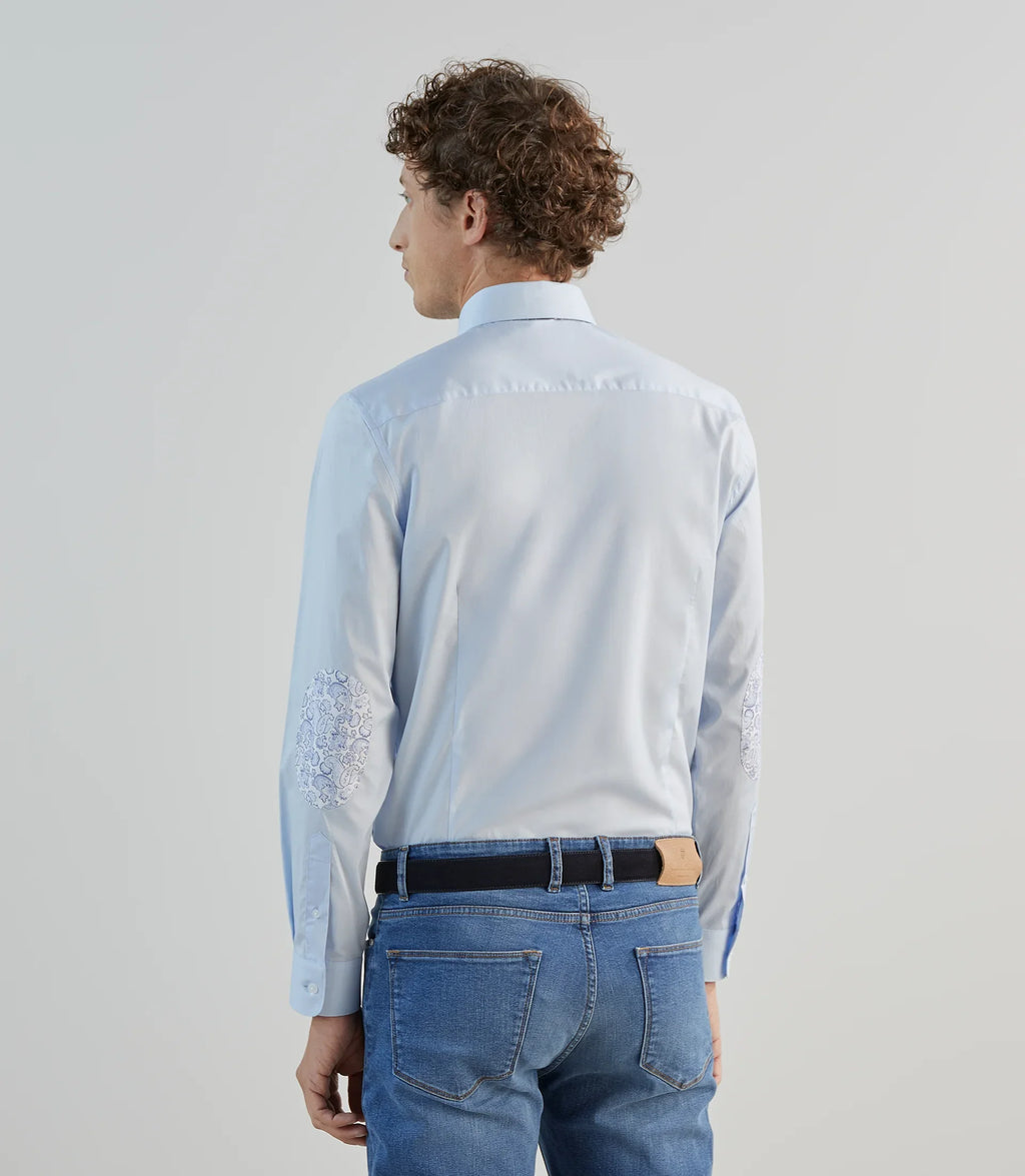 Chemise ville avec coudières ciel - IZAC