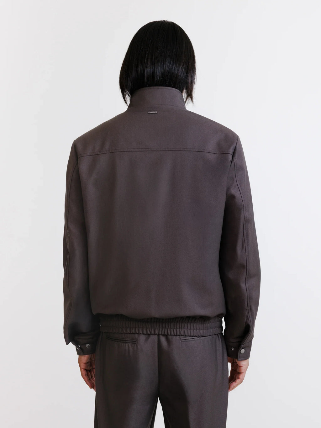 Blouson col montant marron - IZAC