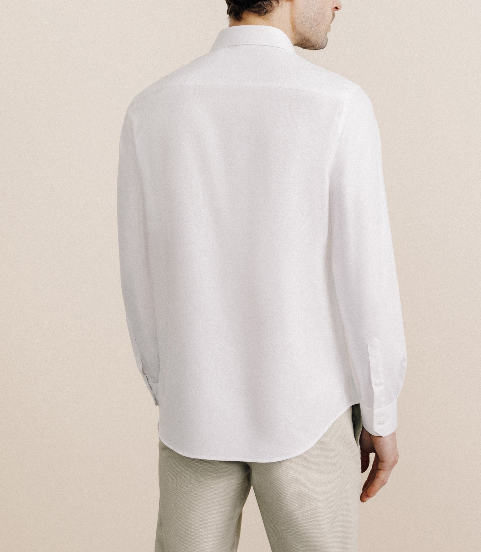 Chemise en twill infroissable blanche - IZAC