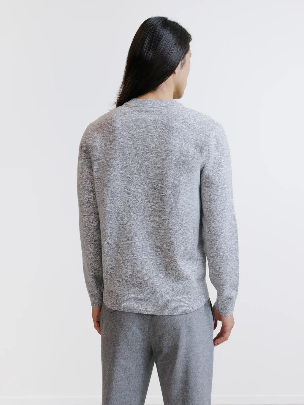 Pull col rond gris chiné - IZAC