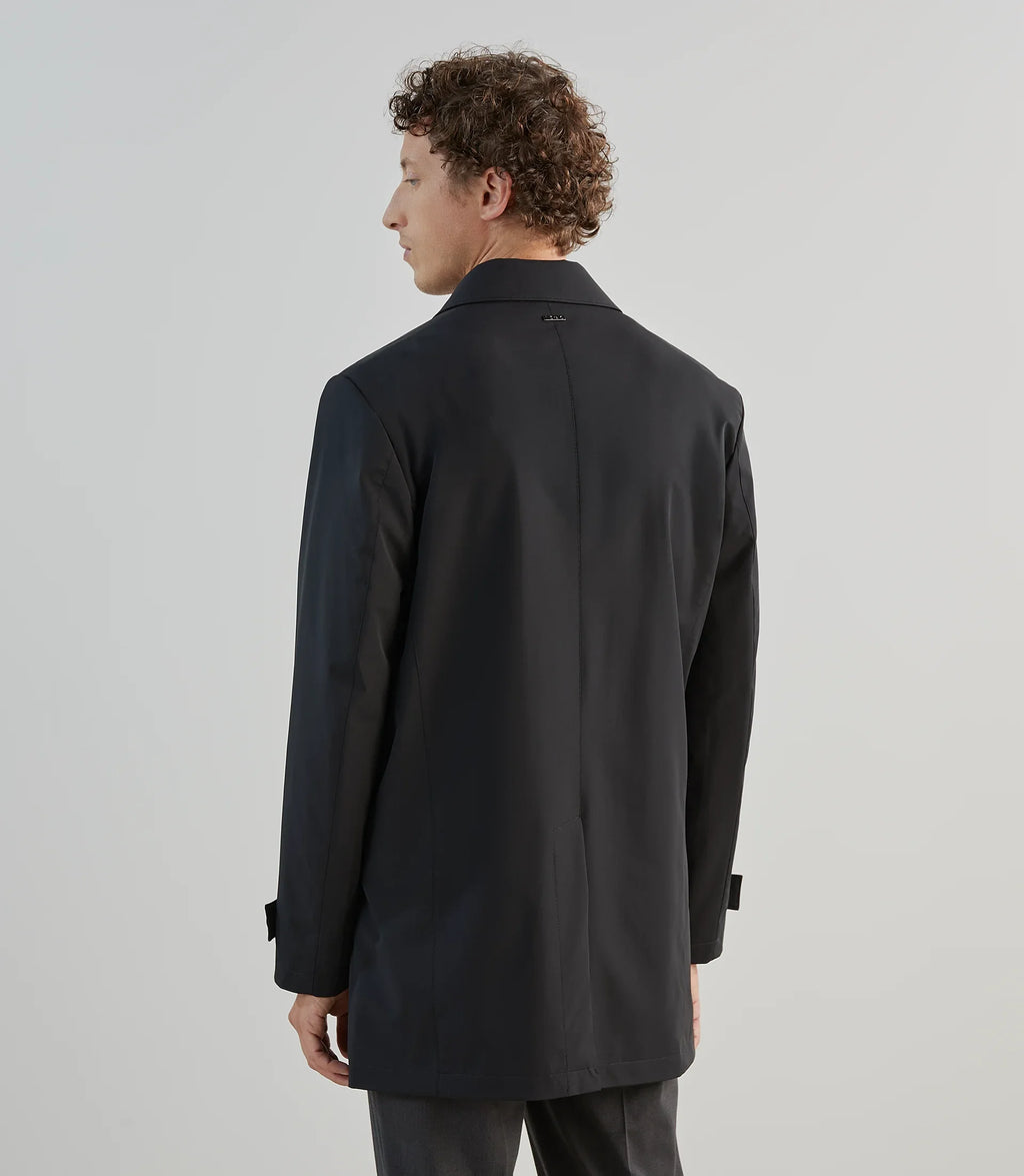 Manteau mi - long léger noir - IZAC
