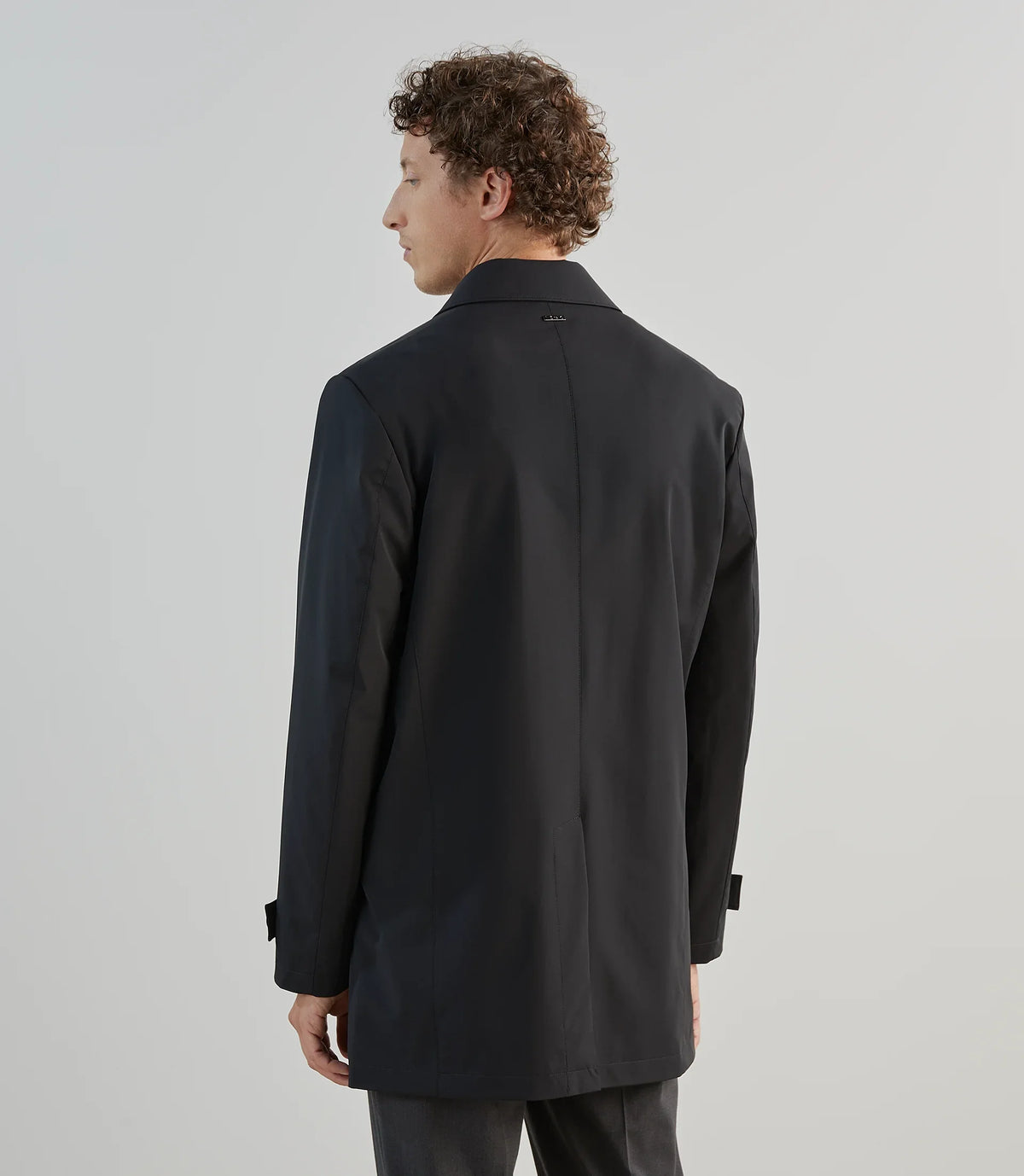 Manteau mi - long léger noir - IZAC