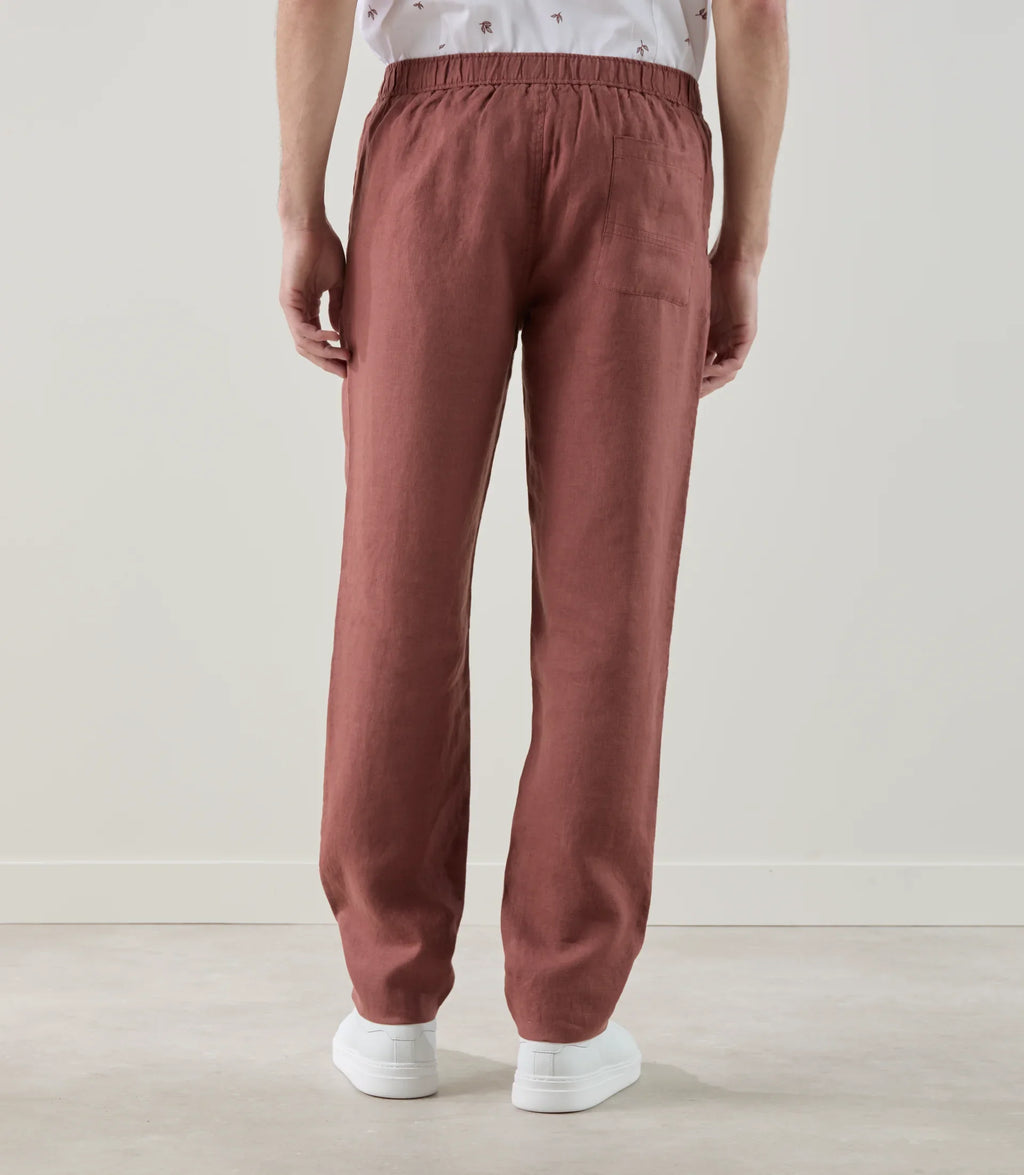 Pantalon casual 100% rouge bordeaux - IZAC