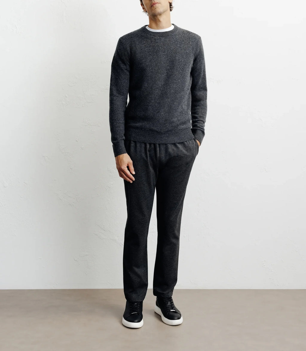 Pull col rond 100% cachemire anthracite - IZAC