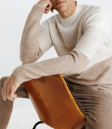 Pull col rond rayé écru - IZAC