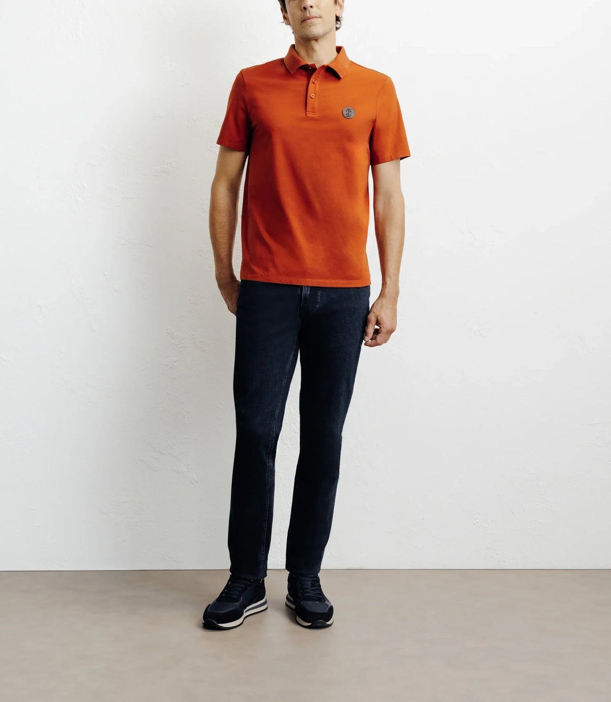 Polo boutonné rouge clair - IZAC