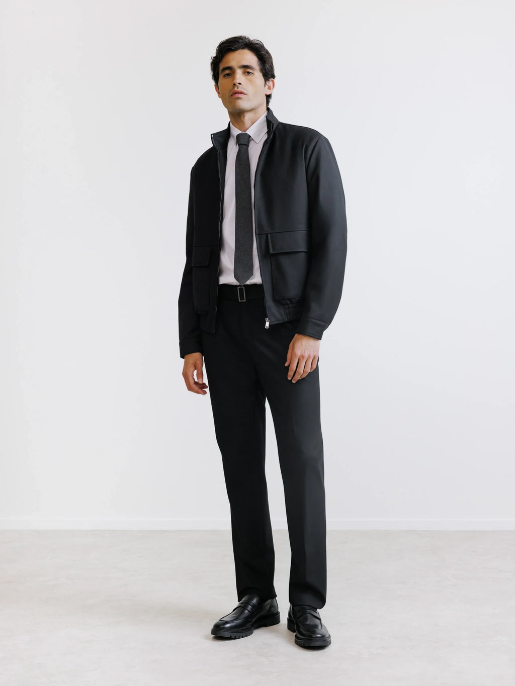 Blouson col montant noir - IZAC