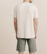 T-shirt col V 100% lin naturel - IZAC