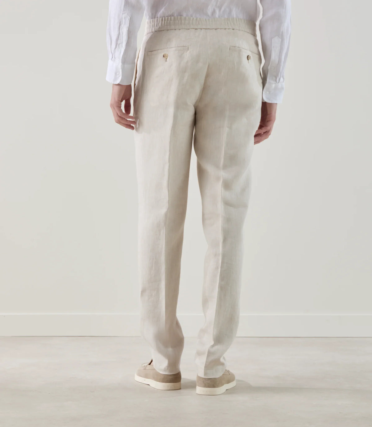 Pantalon ville 100 % lin beige - IZAC